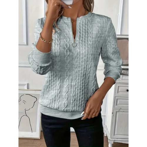 Leia | Pull En Tricot Pour Femme | Demi Zip