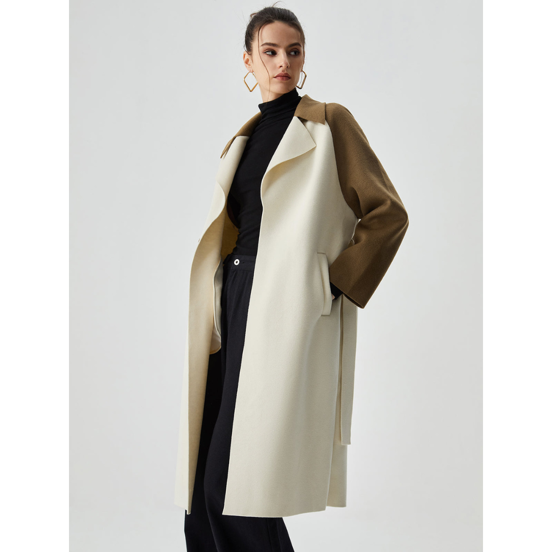 Manteau bicolore pour femmes