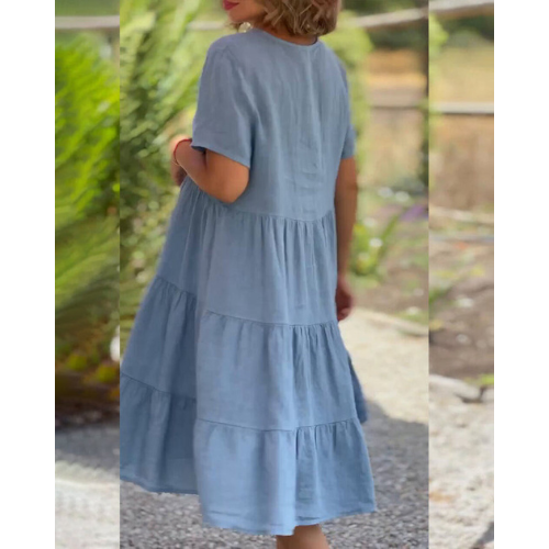 Emilline | Robe D'été À Col En V Pour Femme | Midi