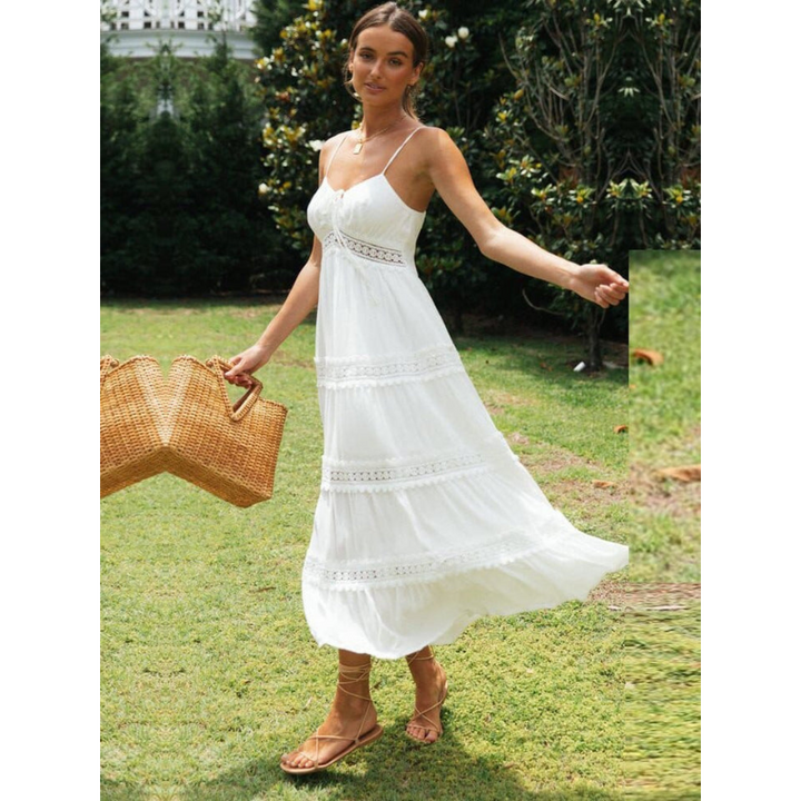 Danitzya | Robe D'été Blanche Style Bohème Pour Femme | Midi