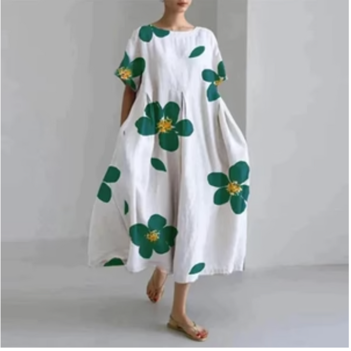 Robe décontractée et élégante à imprimé flora