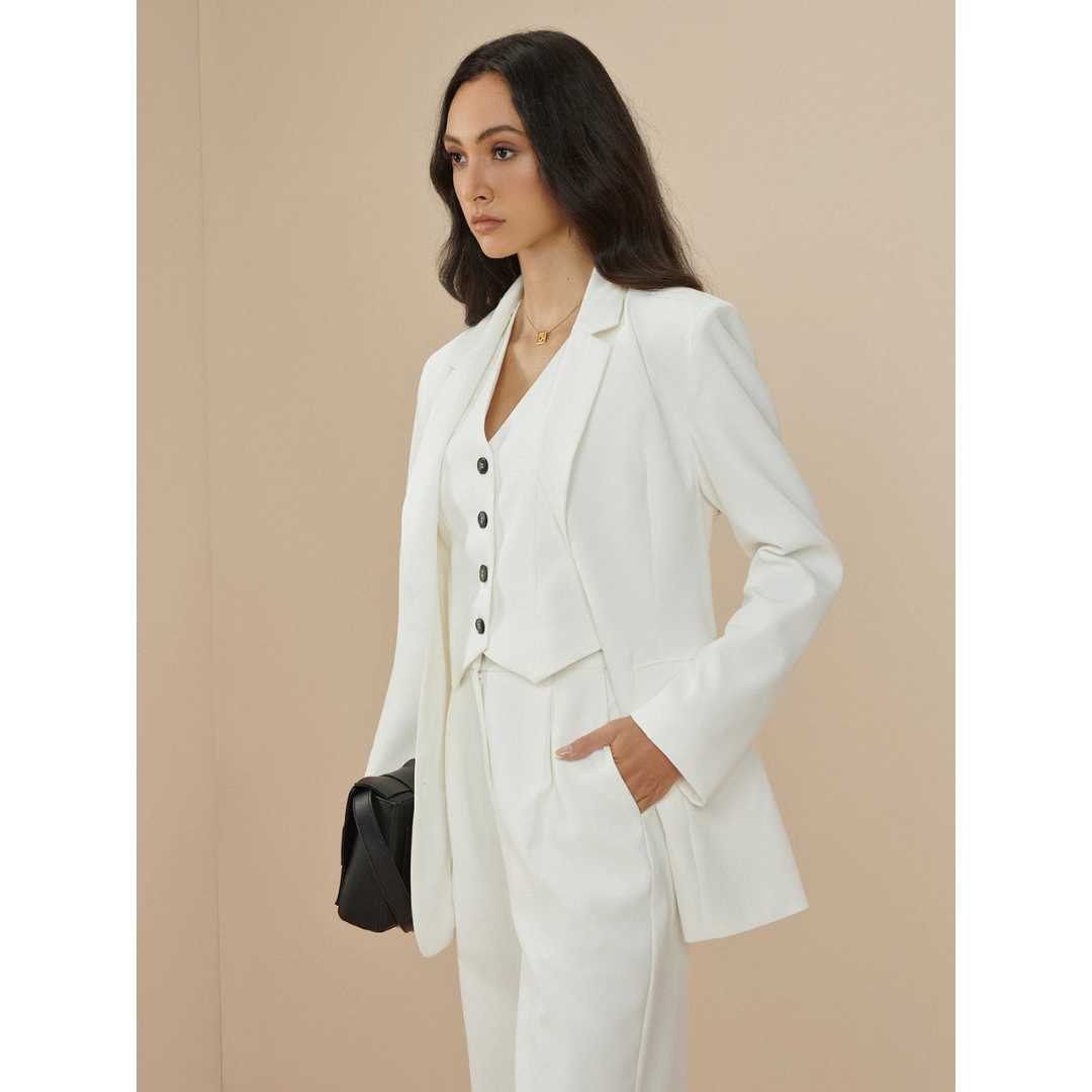 Blazer blanc pour femmes