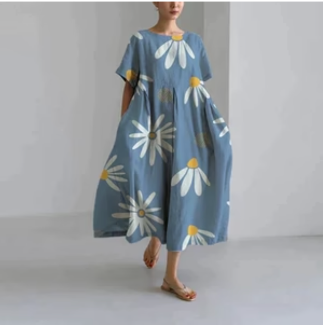 Robe décontractée et élégante à imprimé flora