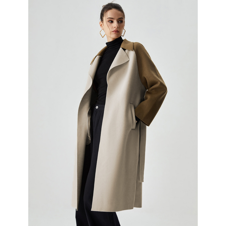 Manteau bicolore pour femmes