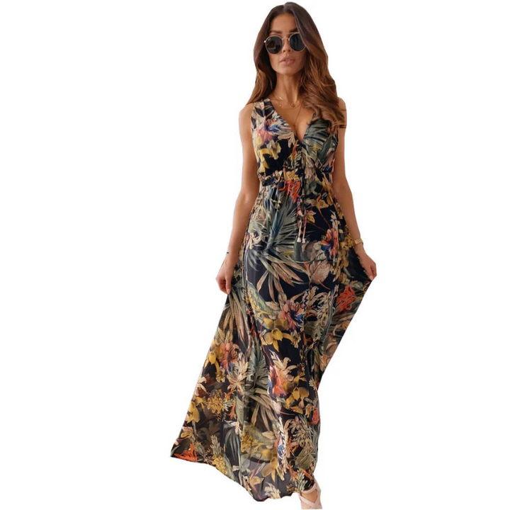 Yelena | Robe D'été Sans Manches À Imprimé Floral Pour Femme | Maxi