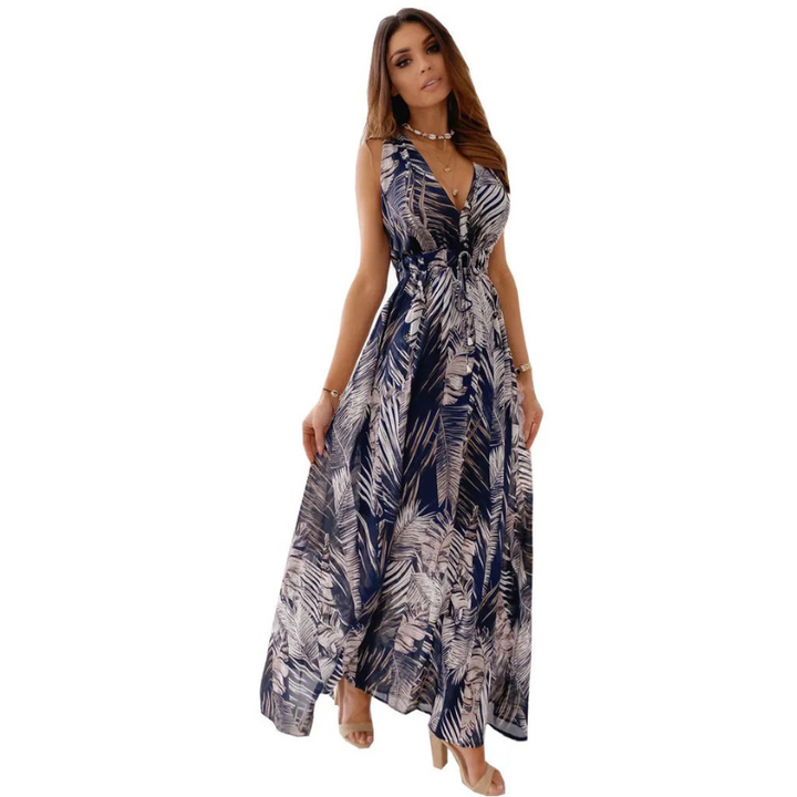 Yelena | Robe D'été Sans Manches À Imprimé Floral Pour Femme | Maxi