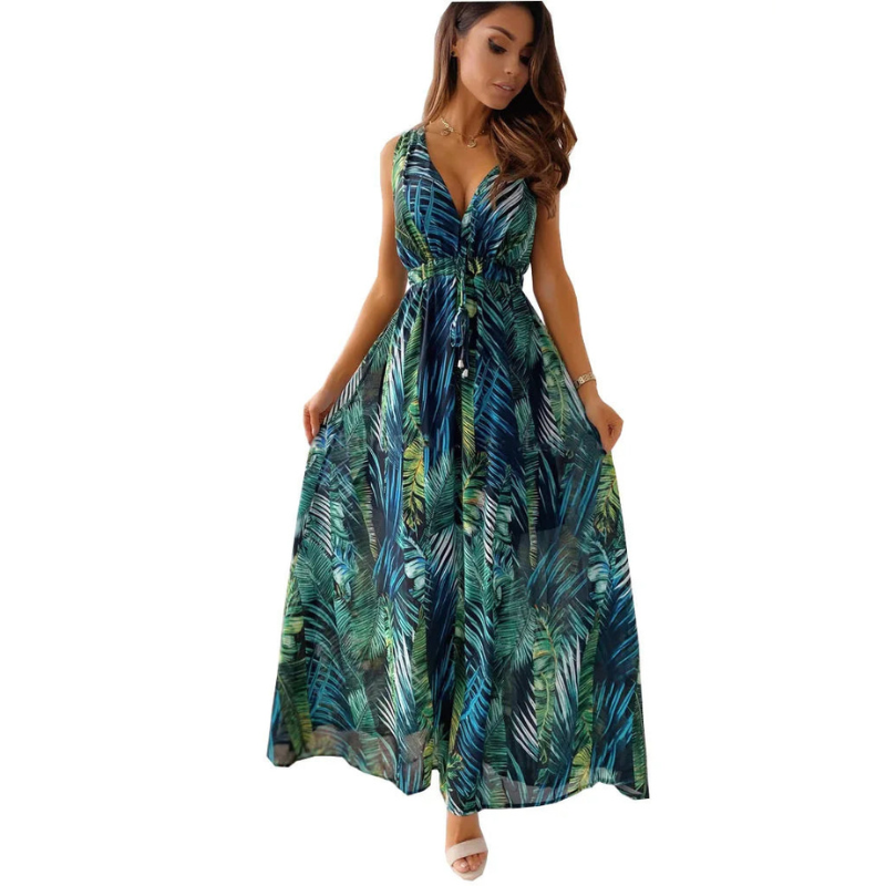 Yelena | Robe D'été Sans Manches À Imprimé Floral Pour Femme | Maxi