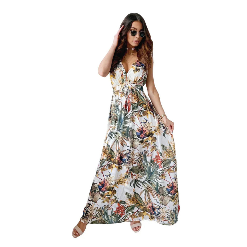 Yelena | Robe D'été Sans Manches À Imprimé Floral Pour Femme | Maxi