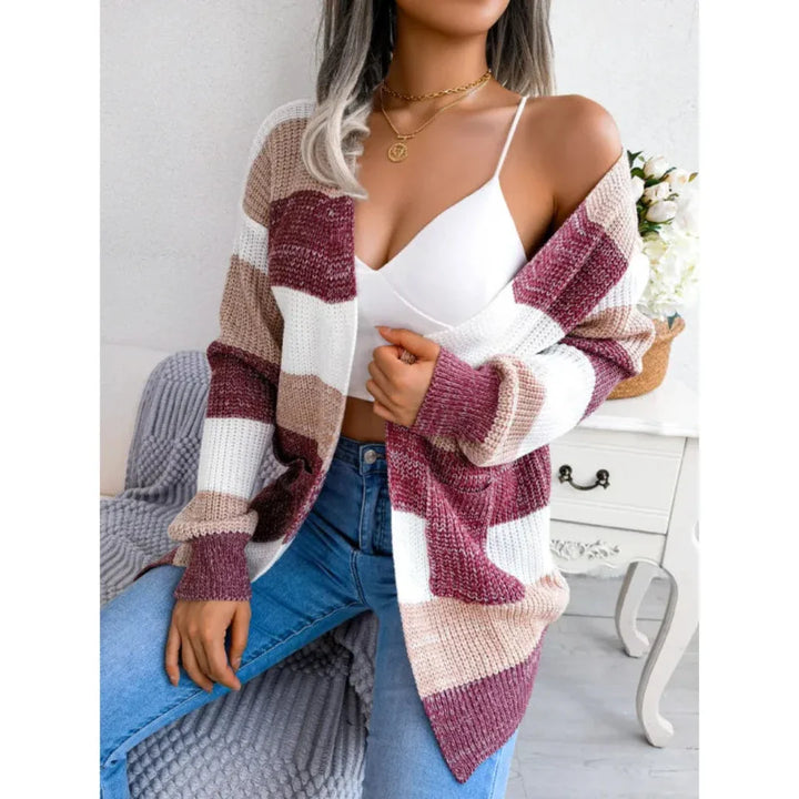 Maevi | Femme Décontracté Tricoté Confort Cardigan | Chaud