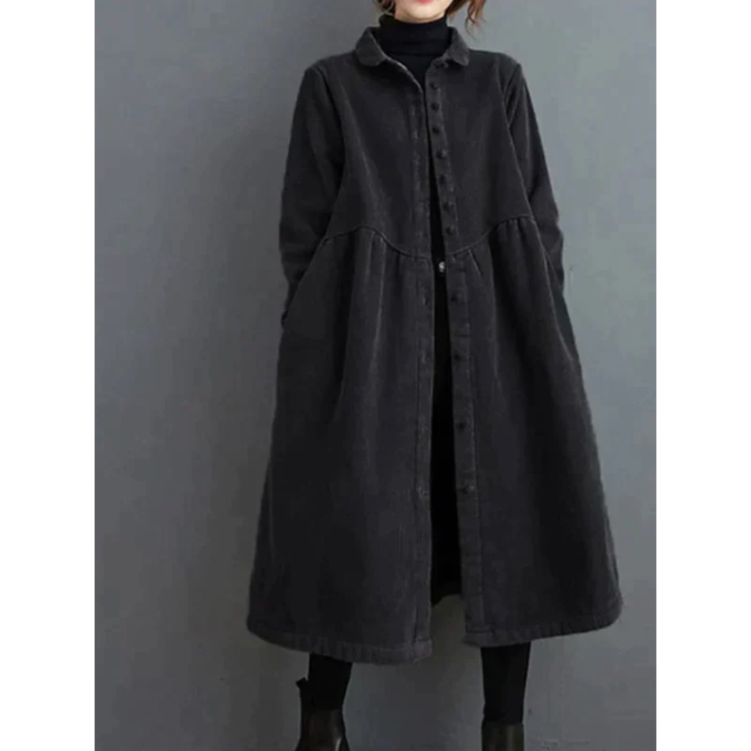 Manteau rétro long pour femme | hiver