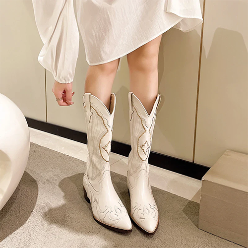 Florance | Bottes Hautes Blanches Pour Femmes | Hiver