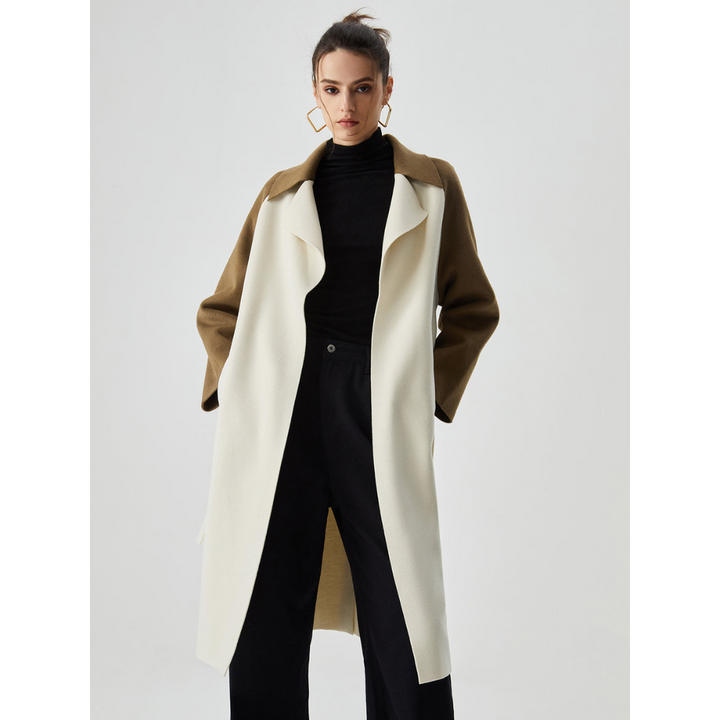 Manteau bicolore pour femmes