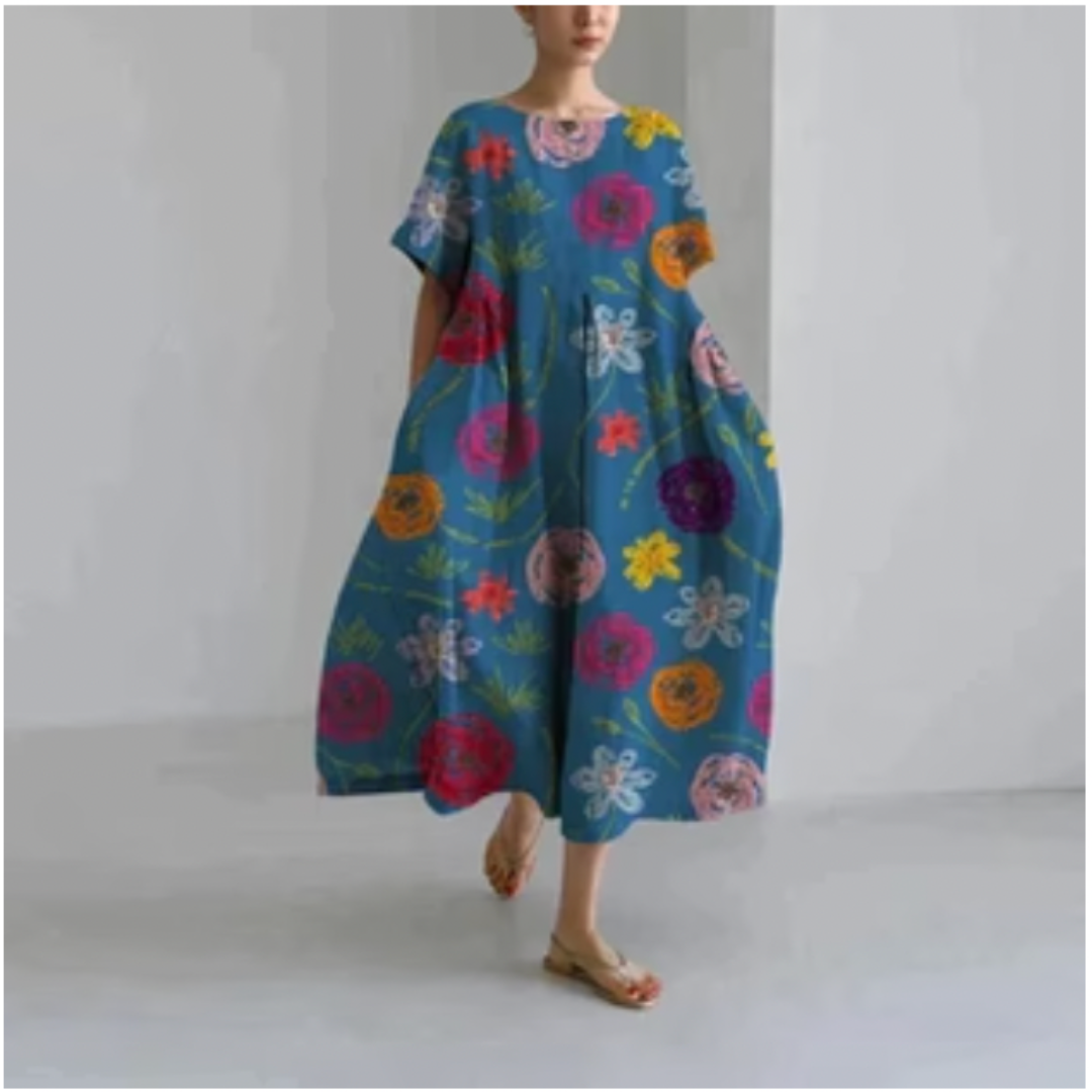 Robe décontractée et élégante à imprimé flora