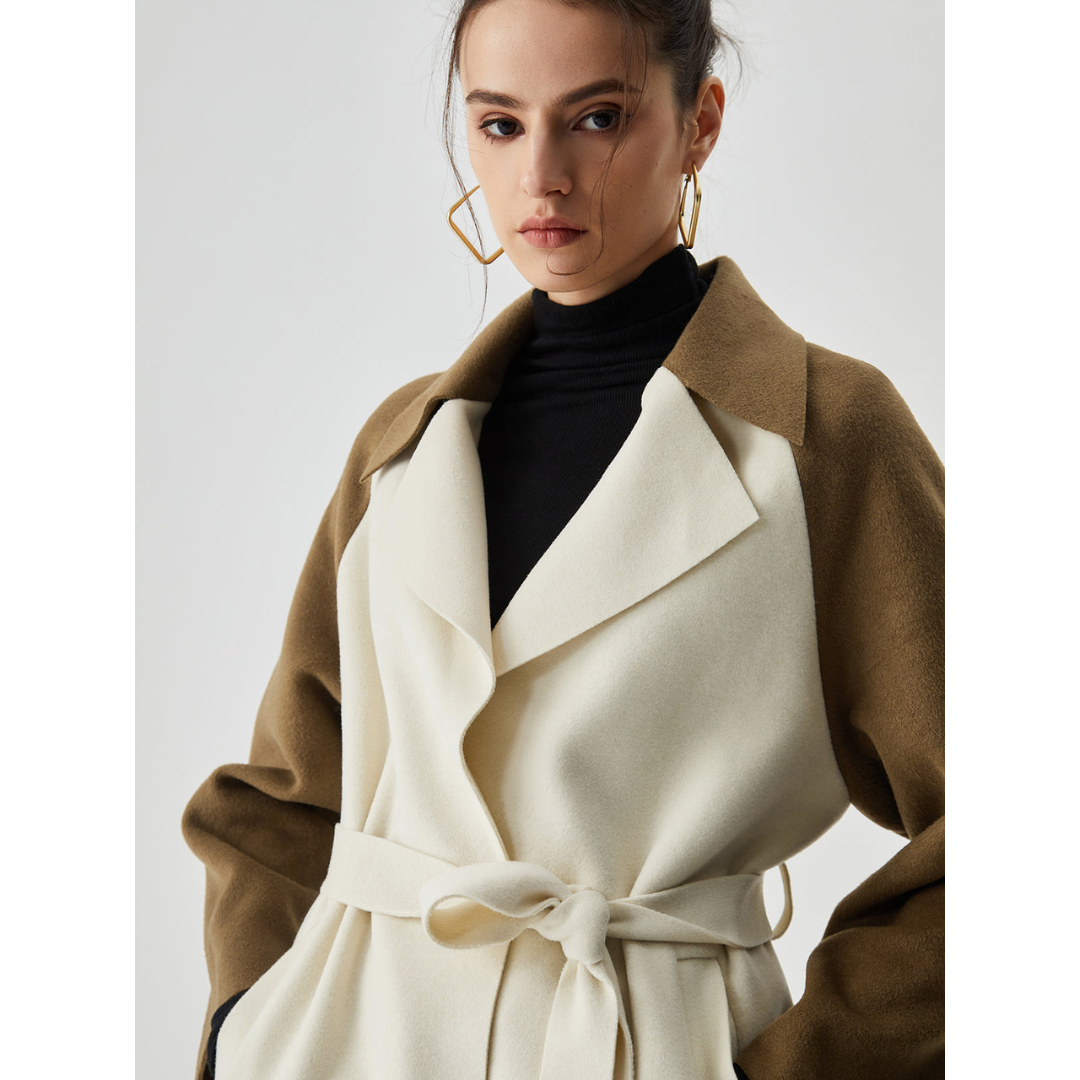 Manteau bicolore pour femmes