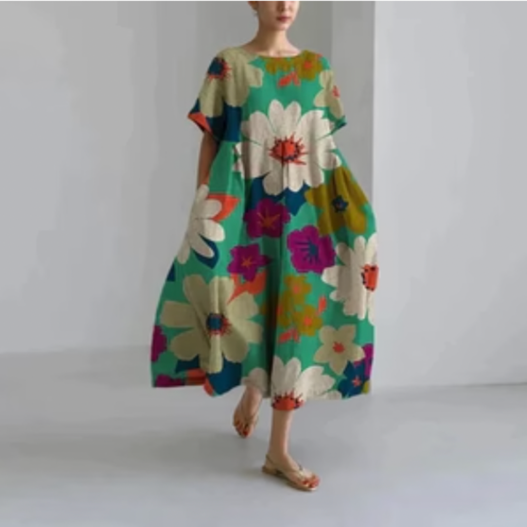 Robe décontractée et élégante à imprimé flora