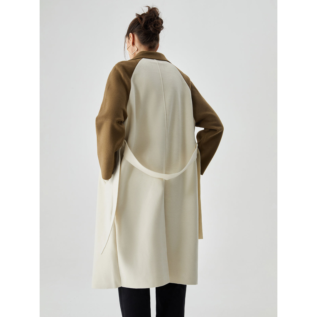 Manteau bicolore pour femmes