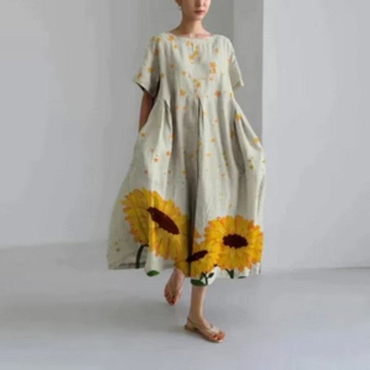 Robe décontractée et élégante à imprimé flora