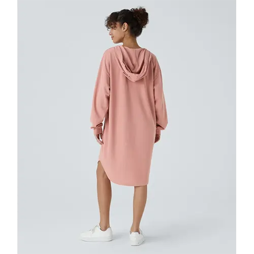 Eleanore | Femme Capuche Décontractée Lâches Robe | Mini