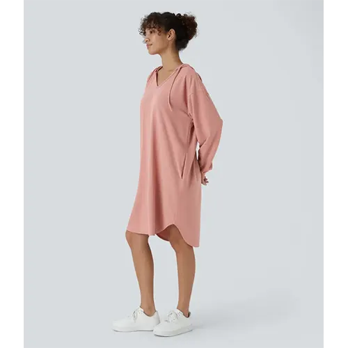 Eleanore | Femme Capuche Décontractée Lâches Robe | Mini