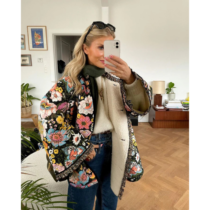 Simone | Veste À Imprimé Floral Pour Femme | Hiver