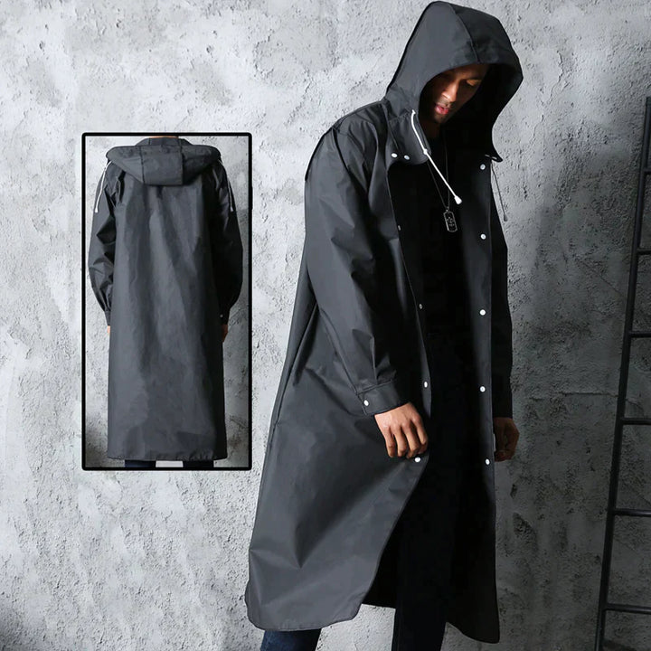 Tamas | Manteau De Pluie Imperméable À Capuche Pour Homme | Noir