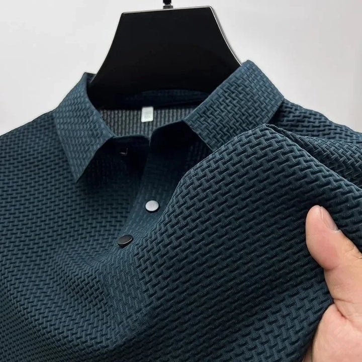 Ximon | Polo Texturé À Manches Courtes Pour Homme | Surdimensionné